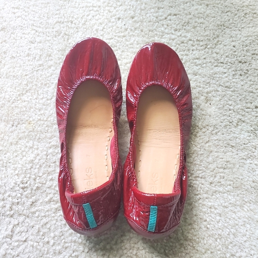 Tieks by Gavrielli size 7 ruby red patten leather